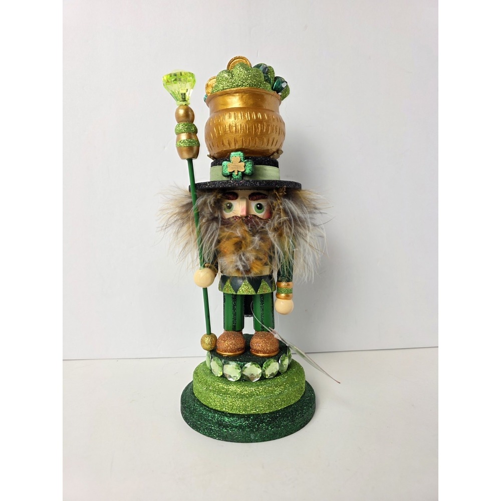 Kurt S Adler Christmas Holiday Nutcracker St‎ Patricks Day Irish pot of gold hat